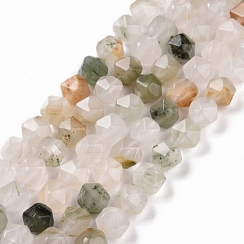 Natural Quartz Beads Strands, Faceted, Oval, 9.5x8.5mm, Hole: 1.2mm, about 31pcs/strand, 14.17 inch(36cm)