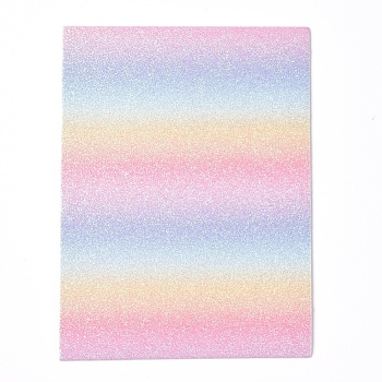 Double-Faced Imitation Leather Fabric, Frosted, Glitter Powder, for DIY Earrings Making, Colorful, 200x150x2mm