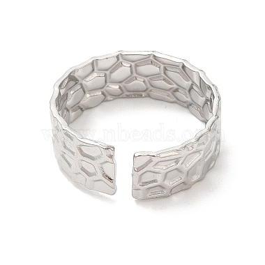 304 Stainless Steel Cuff Wide Band Finger Rings(RJEW-L107-011P)-3