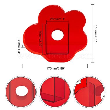 vase en plastique en forme de fleur(DIY-WH0227-16)-2