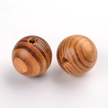 Round Natural Wood Beads(X-WOOD-Q009-25mm-LF)-2