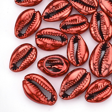 17mm Red Shell Cowrie Shell Beads