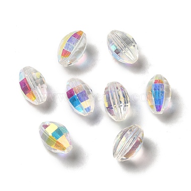 Clear AB Oval Glass Beads