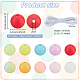 Elite 100Pcs 10 Colors Round Luminous Silicone Beads(SIL-PH0001-20)-2