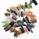 Natural & Synthetic Frosted Gemstone Chip Beads Strands(X-G-L154-25)-3