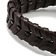pulsera ajustable de cuero pu y cordón trenzado encerado(BJEW-F468-04)-3