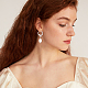 fibloom 2 paires 2 couleurs plastique imitation perle perles boucles d'oreilles à levier(EJEW-FI0001-03)-5