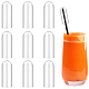 10Pcs Glass Dustproof Straw Cap(AJEW-GA0006-69)-1