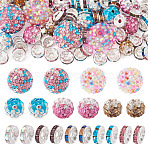 66Pcs 5 Styles Polymer Clay Pave Rhinestone Beads, with Brass Rhinestone Spacer Beads, Mixed Color, 16mm, Hole: 1.6~2mm(DIY-TA0013-93)