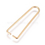 PVD Vacuum Plating 304 Stainless Steel Ice Pick Pinch Bails, Long-Lasting Plated, Clips for Beads, Golden, 27x8x1mm, Pin: 1mm(X-STAS-K189-A05-S)