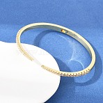 Brass Micro Pave Clear Cubic Zirconia Hinged Bangles, Cuff Bangles for Women, Long-Lasting Plated, Rack Plating, Lead Free & Cadmium Free, Real 18K Gold Plated, Inner Diameter: 2.13x1.85 inch(5.4x4.7cm)(BJEW-F528-01G)