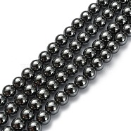 Non-Magnetic Synthetic Hematite Beads Strands, Round, 8mm, Hole: 1mm, about 50pcs/strand(G-H1624-8mm-2)