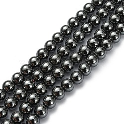 Non-Magnetic Synthetic Hematite Beads Strands, Round, 8mm, Hole: 1mm, about 50pcs/strand(G-H1624-8mm-2)