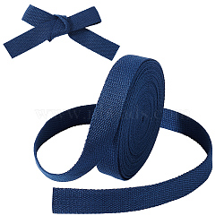 27m Polycotton Ribbon, Clothes Accessories, Bag Strap Makings, Prussian Blue, 1 inch(25~26mm), 9m/roll(DIY-OC0012-81A)