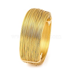 Aluminum Wire, Metallic Thread for Jewelry Making, Round, Golden, 0.7mm, 21 Gauge, about 656.17 Feet(200m)/Roll(AW-NH0001-02C)