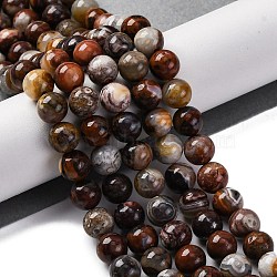 Natural Mexico Crazy Agate Beads Strands, Round, 8.5mm, Hole: 1.4mm, about 45pcs/strand, 15 inch(38.1cm)(G-L615-A01-02)