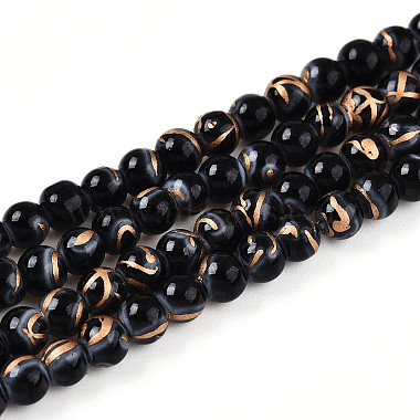 Baking Paint Glass Beads Strands(DGLA-N010-6mm-M)-2