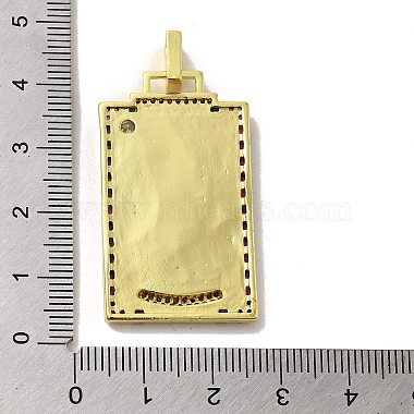 Brass Micro Pave Cubic Zirconia Pendants with Enamel(KK-H458-03G-14)-3