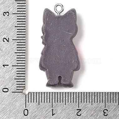 Opaque Resin Cat Pendants(RESI-S399-07A)-3