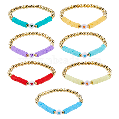 Mixed Color Heart Acrylic Bracelets