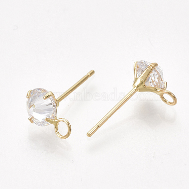 Brass Stud Earring Findings(X-KK-T035-123G)-2