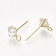 Brass Stud Earring Findings(X-KK-T035-123G)-2