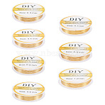 7 Rolls 7 Styles Copper Wire, DIY Craft Making Supplies, Real 14K Gold Plated, 0.3~1mm, 1 roll/style(CWIR-TA0001-08)