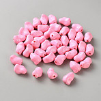 Opaque Acrylic Beads, Nuggets, PeachPuff, 20x16x13.5mm, Hole: 2.5mm(MACR-WH0007-168A)