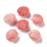 Synthetic Shell Dyed Beads, Shell Shape, Salmon, 10x11.5x6.5mm, Hole: 1.2mm(SHEL-K007-03)