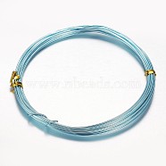 Round Aluminum Wire, Bendable Metal Craft Wire, for DIY Arts and Craft Projects, Aqua, 18 Gauge, 1mm, 5m/roll(16.4 Feet/roll)(AW-D009-1mm-5m-02)