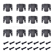SUPERFINDINGS 12Pcs Iron Universal Sectional Sofa Interlocking Brackets, Metal Couch Connectors, with 72Pcs Iron Wood Screws, Black, Brackets: 64x76x9mm, Hole: 6mm, Screws: 27.5x8mm(AJEW-FH0003-06)