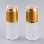 Refillable Frosted Glass Empty Pump Bottles, with Fine Mist Acrylic Sprayer & Dust Golden Cap, Clear, 9.8x3.7cm, Capacity: 30ml(1.01 fl. oz)(MRMJ-XCP0001-02)