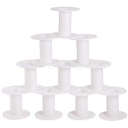 Plastic Empty Spools for Wire, Thread Bobbins, White, Bobbin: 28x58mm(TOOL-PH0016-63)