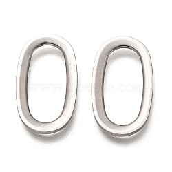 304 Stainless Steel Linking Rings, Oval, Stainless Steel Color, 20x11.5x1.5mm, Inner Diameter: 16x7.5mm(STAS-P269-09A-P)