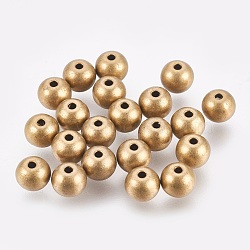 Tibetan Style Alloy Beads, Zinc Alloy Beads, Lead Free & Nickel Free & Cadmium Free, Round, Antique Bronze Color, 6mm in diameter, hole: 1mm(X-MLF1032Y-NF)