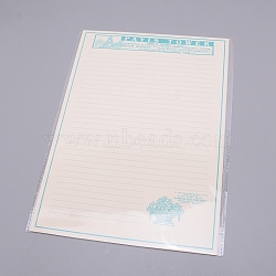 Letter Paper, with Pattern, Rectangle, White, 26x18.6cm, 8pcs/bag(DIY-WH0204-59D)