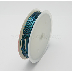 Copper Jewelry Wire, Nickel Free, Blue, 24 Gauge, 0.5mm, about 8m/roll(CWIR-0.5MM-8)