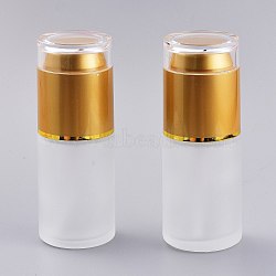 Refillable Frosted Glass Empty Pump Bottles, with Fine Mist Acrylic Sprayer & Dust Golden Cap, Clear, 9.8x3.7cm, Capacity: 30ml(1.01 fl. oz)(MRMJ-XCP0001-02)