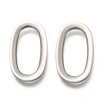 304 Stainless Steel Linking Rings, Oval, Stainless Steel Color, 20x11.5x1.5mm, Inner Diameter: 16x7.5mm