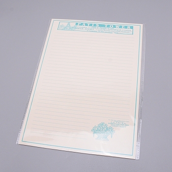 Letter Paper, with Pattern, Rectangle, White, 26x18.6cm, 8pcs/bag