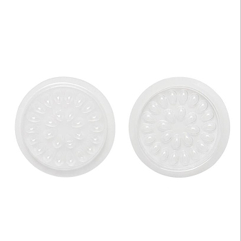 PVC Eyelash Extension Pads, Grafting Eyelashes Tools, Flat Round, White, 4.7cm