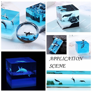 Décorations en plastique en forme de baleine(DIY-F066-12)-3