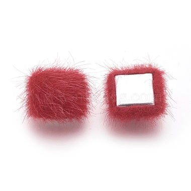 Faux Mink Fur Covered Cabochons(WOVE-F021-04S-07)-2