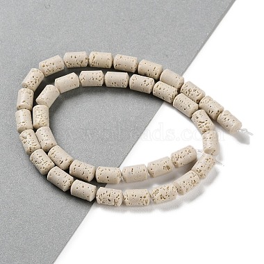 Brins de perles teintées en pierre de lave synthétique(G-H311-04-02)-2