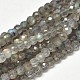 Faceted Round Natural Labradorite Bead Strands(G-F289-09)-1