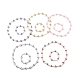 Милое ожерелье из полимерной глины и абс-пластика с жемчужными бусинами и эластичный браслет(SJEW-JS01267)-1