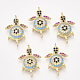 Brass Micro Pave Cubic Zirconia Links(X-ZIRC-T008-04G)-1