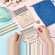 1 Set Rectangle Wooden Wooden Knitting Needle Gauge & Yarn Wrap Guide Board(DIY-BC0006-96)-3