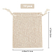 tissu de lin gorgecraft blanc bricolage cordon de serrage(ABAG-GF0001-06B)-2