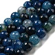 Faceted Natural Dragon Veins Agate Beads Strands(G-F447-12mm-L06)-1